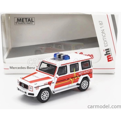 Schuco Mercedes benz G-class Notarzt Police 1995 Bílá Červená 1:87