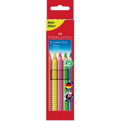 Faber Castell Jumbo Grip Neon pastelky 110994 5 farieb