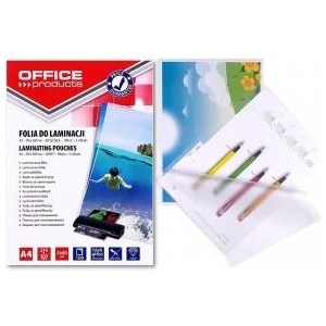 Office Products Lamination Film OFFICE PRODUCTS, A4, 2x80micr. , shiny, 100pcs, transp - 5901503679166