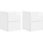 vidaXL Спален шкаф с монтаж на стена 2 бр. Бял гланц 33 x 34, 5 x 40 см (898474)