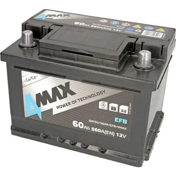 Image 1 of 4MAX EFB 60Ah 560A right+