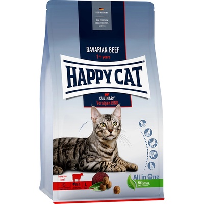 Happy Cat 2x300г с предалпийско говеждо месо Culinary Adult Happy Cat суха храна за котки