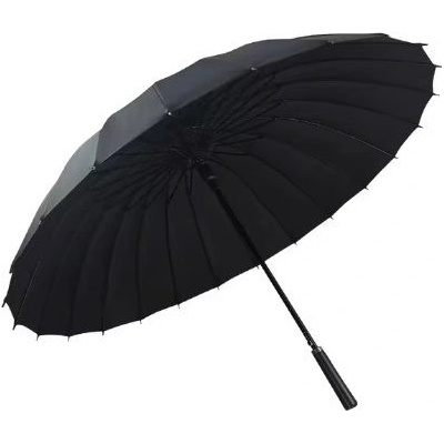 Poloautomatický holový elegantní deštník černý