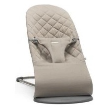 BabyBjörn lehátko Bouncer Bliss Cotton Woven Sand Grey, tmavě šedá konstrukce