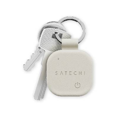 Устройство за намиране на изгубени вещи чрез FindMy - Satechi Vegan-leather Findall Keychain (бежов) (ST-LKCFW)