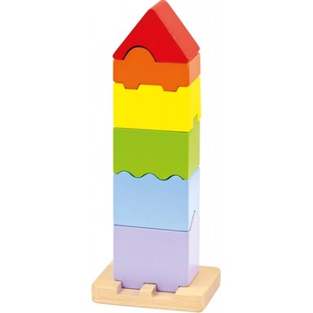Bino Věž barevná skládací 26 cm