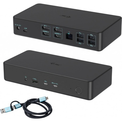 i-Tec USB 3.0 / USB-C / Thunderbolt 3 Professional Dual 4K Display Docking Station Generation 2 + Power Delivery 100W CADUAL4KDOCKPD2 – Zboží Živě