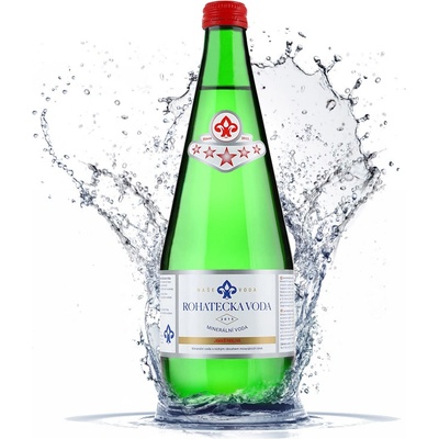 Rohatecka perlivá Стъкло за натурална минерална вода Rohatec 0, 7