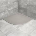 Radaway Kyntos Полукръгло композитно душ корито 100x100 см, циментово сиво (HKA100100-74)