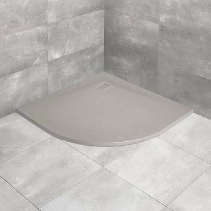 Radaway Kyntos Полукръгло композитно душ корито 100x100 см, циментово сиво (HKA100100-74)