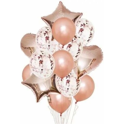 Balonkový buket rose gold