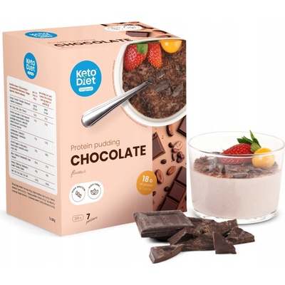 KetoDiet Proteínový puding s čokoládovou príchuťou 7 x 27 g