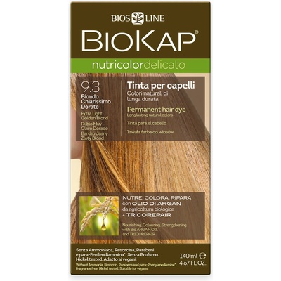 Biokap NutriColor Delicato barva na vlasy 9.30 blond zlatá Extra světlá 140 ml