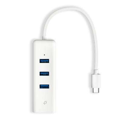 USB хъб TP-Link - UE330C, 3 порта, бял (UE330C)