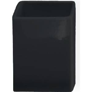 Decor Walther Чаша за четки за зъби Porzellan квадратна 10, 5 см черна (0834860)