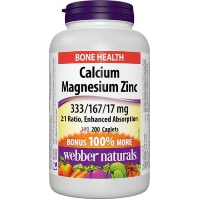 Webber Naturals Vápnik horčík zinok 333 mg/167 mg 200 tabliet