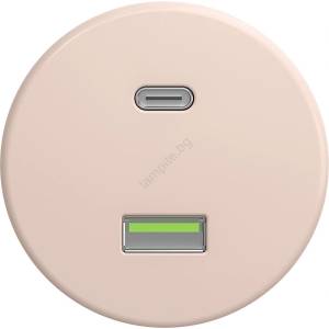 Reblig - Ретро USB розетка A+C без рамка старорозова (RG0125)