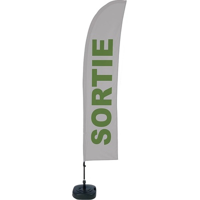 Jansen Display Beach Flag Budget Wind Complete Set Exit French, 1010 x 4305 mm