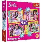 Trefl Пъзел Trefl 4 в 1 - Щастливият свят на Барби (34626) - baby