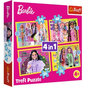 Trefl Пъзел Trefl 4 в 1 - Щастливият свят на Барби (34626) - baby