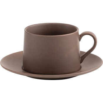 Zafferano Чаша за чай Levante с чинийка 435 мл кафява (LEV0509)