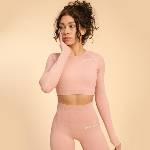 GymBeam BeastPink Дамски топ Hyper Crop Top Pink XXL