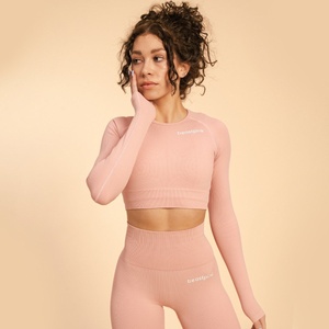 GymBeam BeastPink Дамски топ Hyper Crop Top Pink XXL
