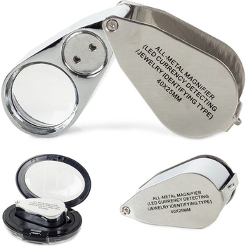 Verk 09109 skládací lupa + LED UV 40x