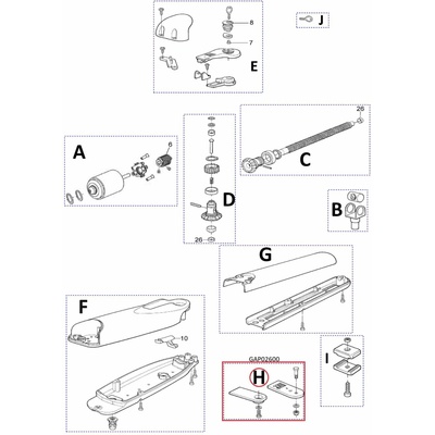 SPGAP02600 konzola pre WG5/WG3524 - 2 páry
