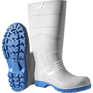 ĎUREJE JÁN s r. o D990791 sitno / Гумени ботуши със синя подметка o4 sra - бели 47 (d99079/1-10o4-47)