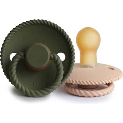 Frigg Rope dudlíky latex 2 pack Croissant/Olive