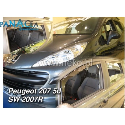 Deflektory Heko Peugeot 207 Combi 2007 predné + zadné