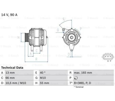 Alternátor BOSCH 0 986 082 430
