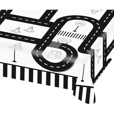 Amscan Пластмасова покривка - Пътен трафик. 120 х 180 см