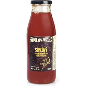Hradecké delikatesy Šípkový sirup s rumem 0,5 l