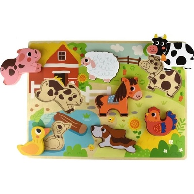 Tooky Toy Дървен 3D пъзел Tooky toy - Ферма (TH636)