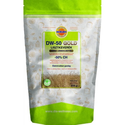 Dia-Wellness DW-50 Gold Múčna zmes so zníženým obsahom sacharidov 0,5 kg