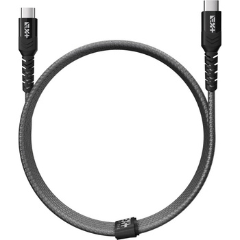 NEXT Плетен кабел от next one usb-c към usb-c | space gray (k-usbcx2-brd-sg)