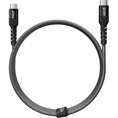 Плетен кабел от next one usb-c към usb-c | space gray (k-usbcx2-brd-sg)