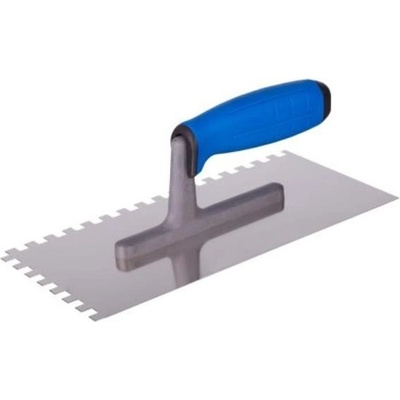 Hladítko nerez, zub 6x6 mm, 270 mm, rukojeť gumová s polyamidovou patkou