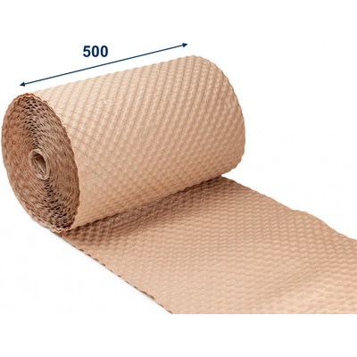 Bublinkový razený papier v kotúči šírky 500 mm, 60 m