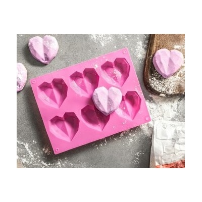 Silikonová forma na pečení muffinů - 3D srdíčka – Zboží Mobilmania