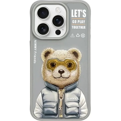 Nimmy Cool&Cute 2.0 Bear Case за iPhone 15 Pro Max - сив (6971080310881)