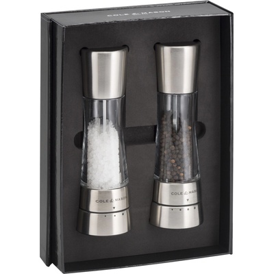 Комплект мелнички за сол и пипер DERWENT - 19 см. - с механизъм за прецизност (Cole-&-Mason-H-59408G)