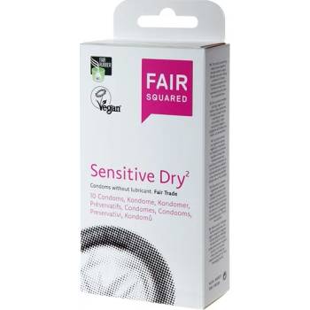 Image 1 of Fair Squared Sensitive Dry - Fair Trade Vegan Condoms 10 pack