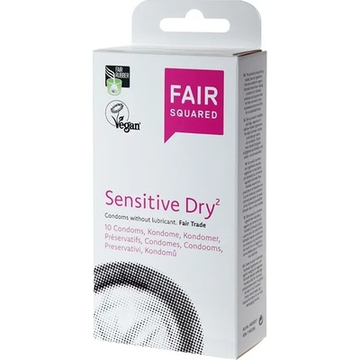 Fair Squared Sensitive Dry - Fair Trade Vegan Condoms 10 pack