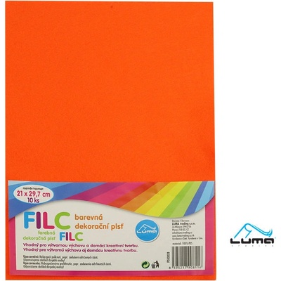 Luma filc 1mm dekorační, 20x30cm oranžový
