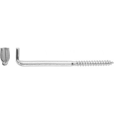 Hák s drážkou pozinkovaný, průměr 5,8 mm x 80 mm, 2 ks