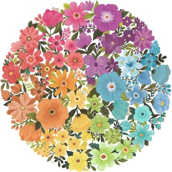 Ravensburger - Puzzle Flowers round 500 - 500 piese