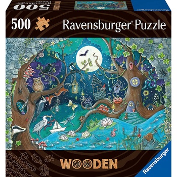 Ravensburger - Puzzle Wooden puzzle: Enchanted Forest - 500 piese